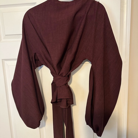 The Riley Plum Wrap top by Meem - such a unique and beautiful and flattering top - Picture 3 of 6